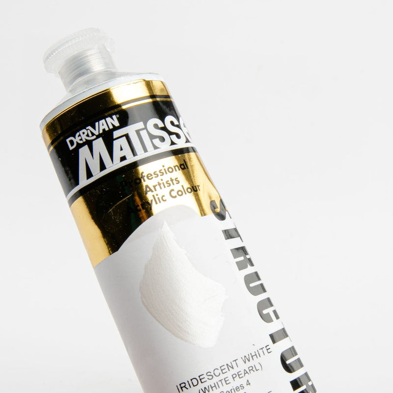 Navajo White Matisse Acrylic Paint  Structure Series 4 75mL Iridescent White Acrylic Paints