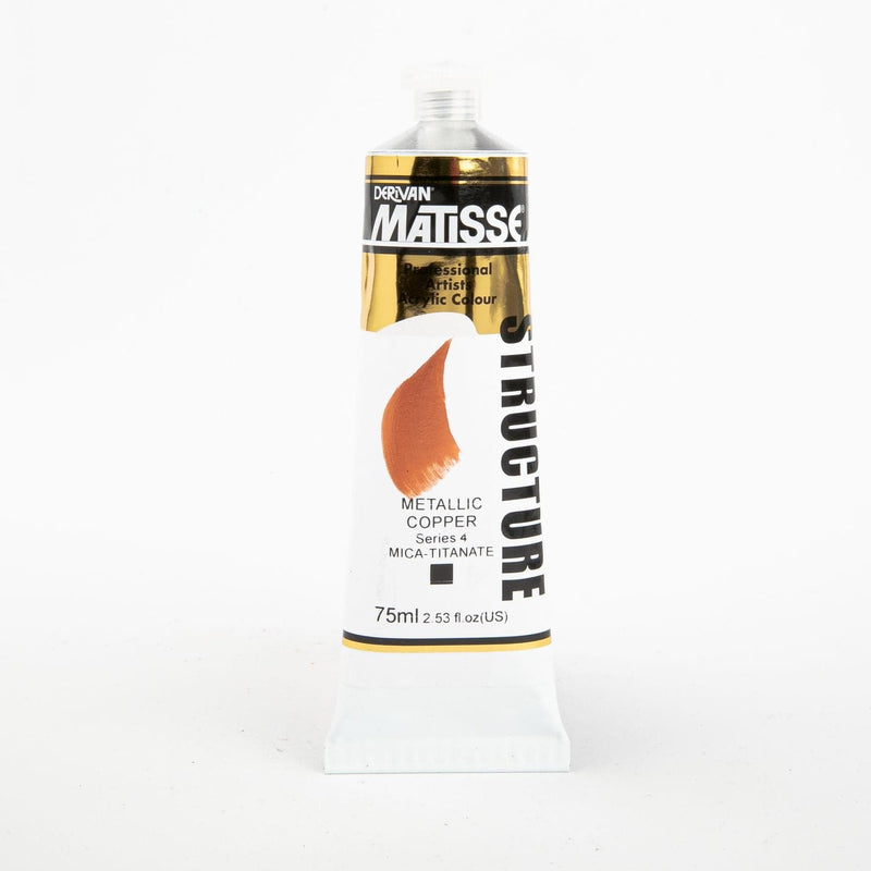 Chocolate Matisse Acrylic Paint  Structure Series 4 75mL Metallic Copper Acrylic Paints