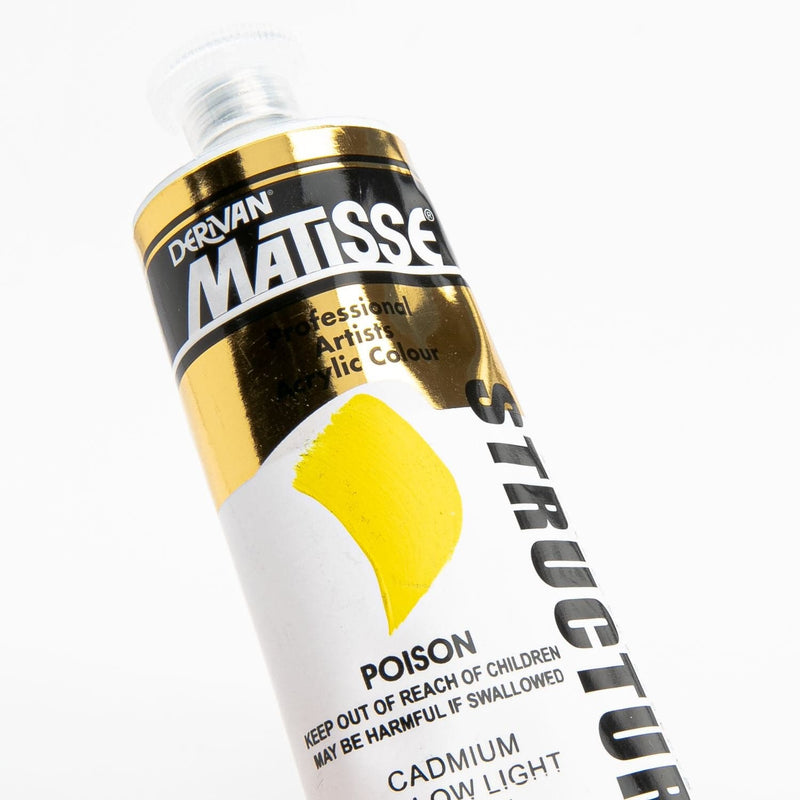 Gold Matisse Acrylic Paint  Structure Series 4 75mL Cadmium Yellow Light Acrylic Paints