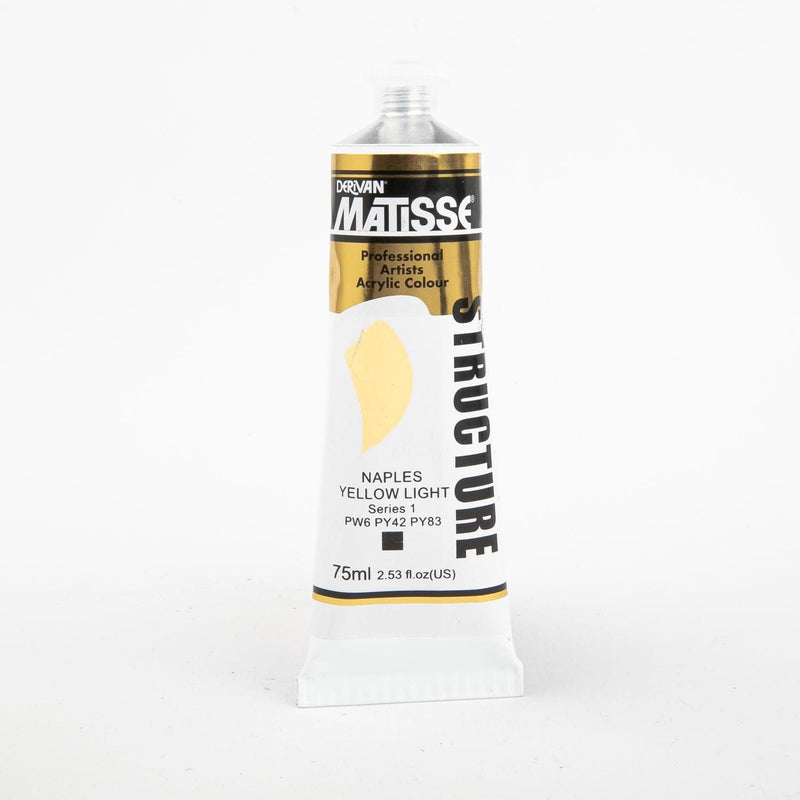 Navajo White Matisse Acrylic Paint  Structure Series 1 75mL Naples Yellow Light Acrylic Paints