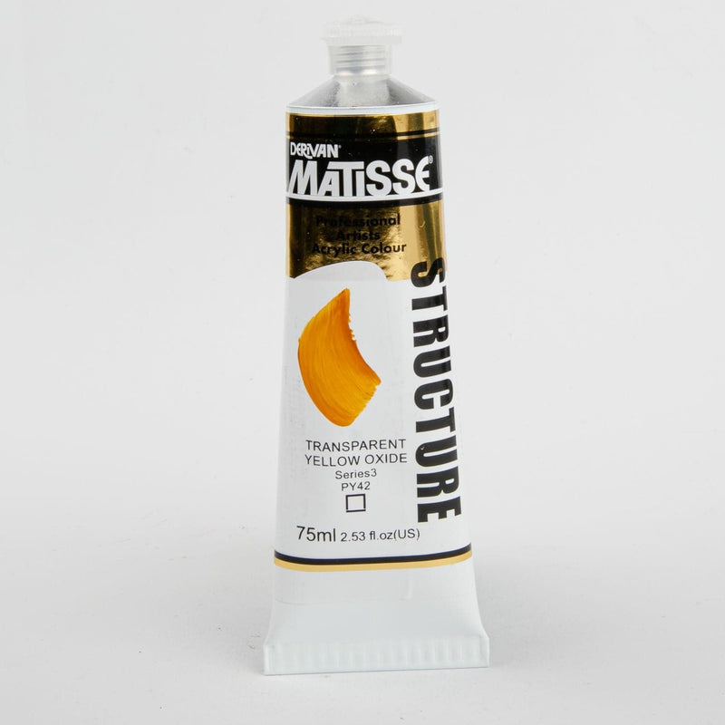 Dark Goldenrod Matisse Acrylic Paint  Structure Series 3 75mL Trans Yellow Oxide Acrylic Paints