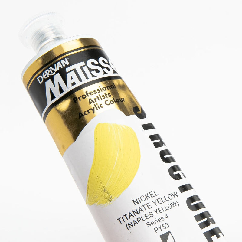 Khaki Matisse Acrylic Paint  Structure Series 4 Nickel Titanate Yellow Naples 75mL Acrylic Paints