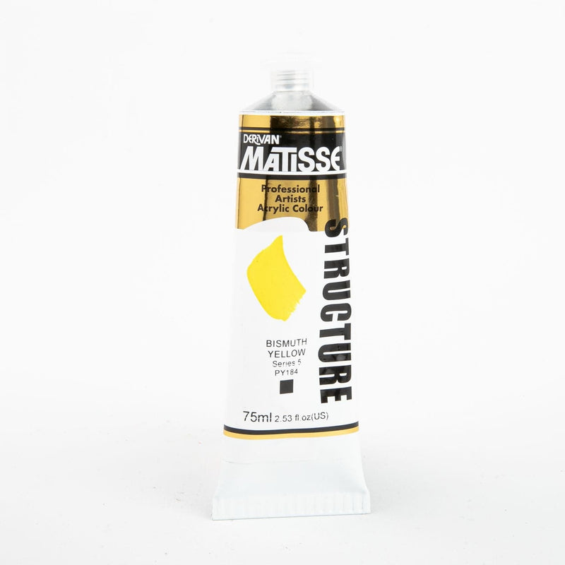 Yellow Matisse Acrylic Paint  Structure Series 5 75mL Bismuth Yellow Acrylic Paints