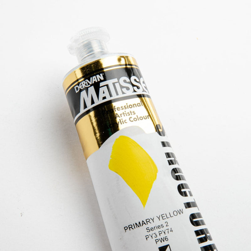 Gold Matisse Acrylic Paint  Structure Series 2 75mL Primary Yellow Acrylic Paints