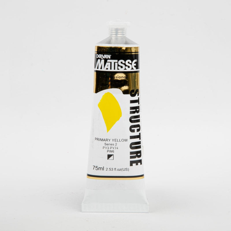 Gold Matisse Acrylic Paint  Structure Series 2 75mL Primary Yellow Acrylic Paints