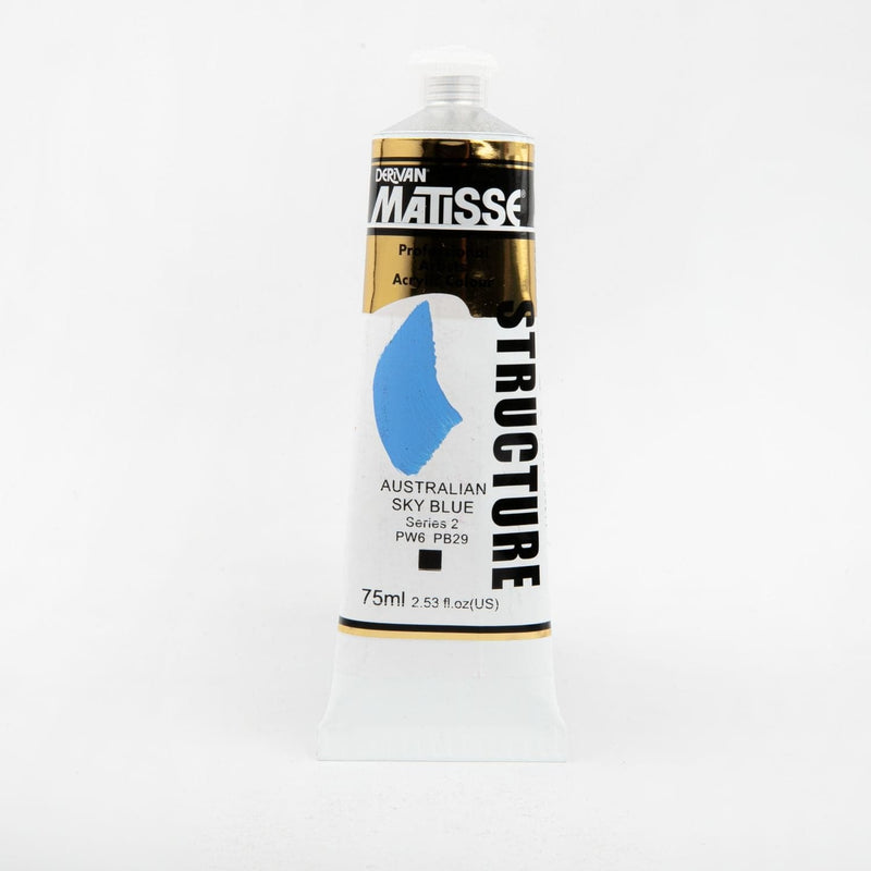 Cornflower Blue Matisse Acrylic Paint  Structure Series 2 75mL Australian Sky Blue Acrylic Paints