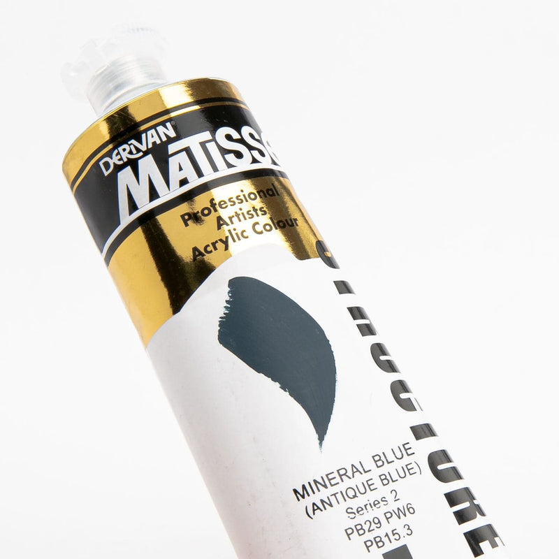 Sandy Brown Matisse Acrylic Paint  Structure Series 2 75mL Mineral Blue Antq Acrylic Paints