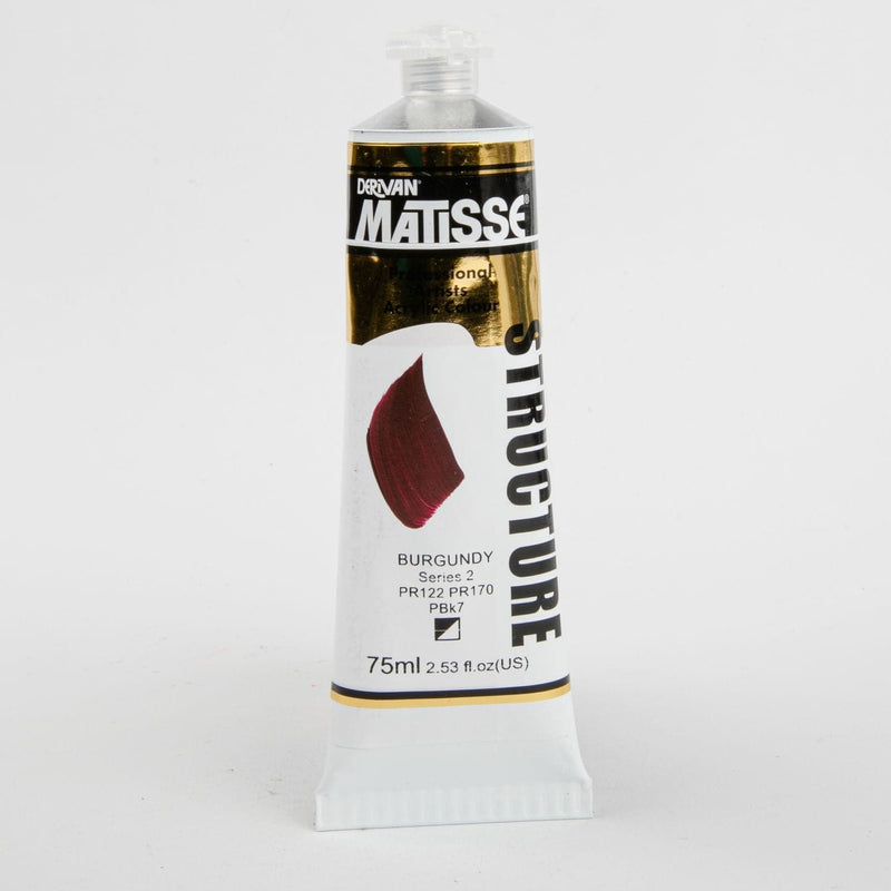 Saddle Brown Matisse Acrylic Paint  Structure Series 2 75mL Burgundy Acrylic Paints