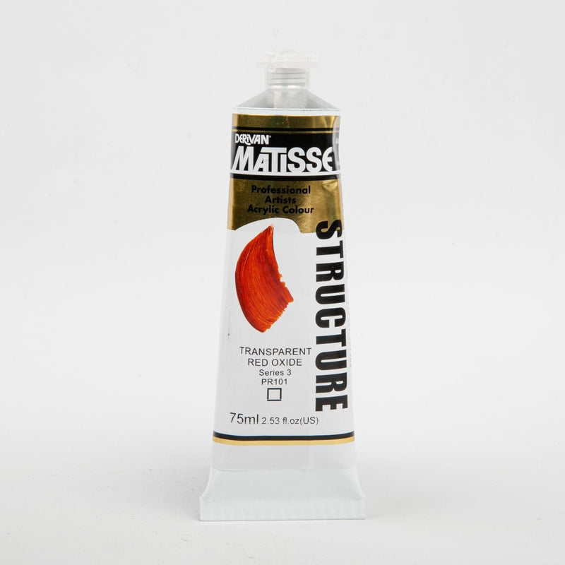 Firebrick Matisse Acrylic Paint  Structure Series 3 75mL Trans Red Oxide Acrylic Paints