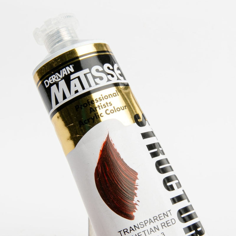 Tan Matisse Acrylic Paint  Structure Series 3 75mL Trans Venetian Red Acrylic Paints