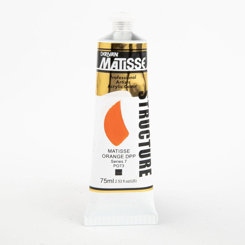 Tomato Matisse Acrylic Paint  Structure Series 7 75mL Matisse Acrylic Paint  Orange Dpp Acrylic Paints