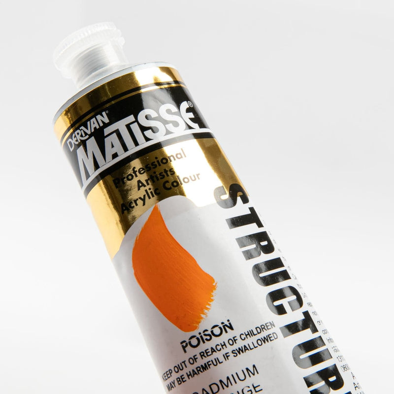Chocolate Matisse Acrylic Paint  Structure Series 4 75mL Cadmium Orange Acrylic Paints