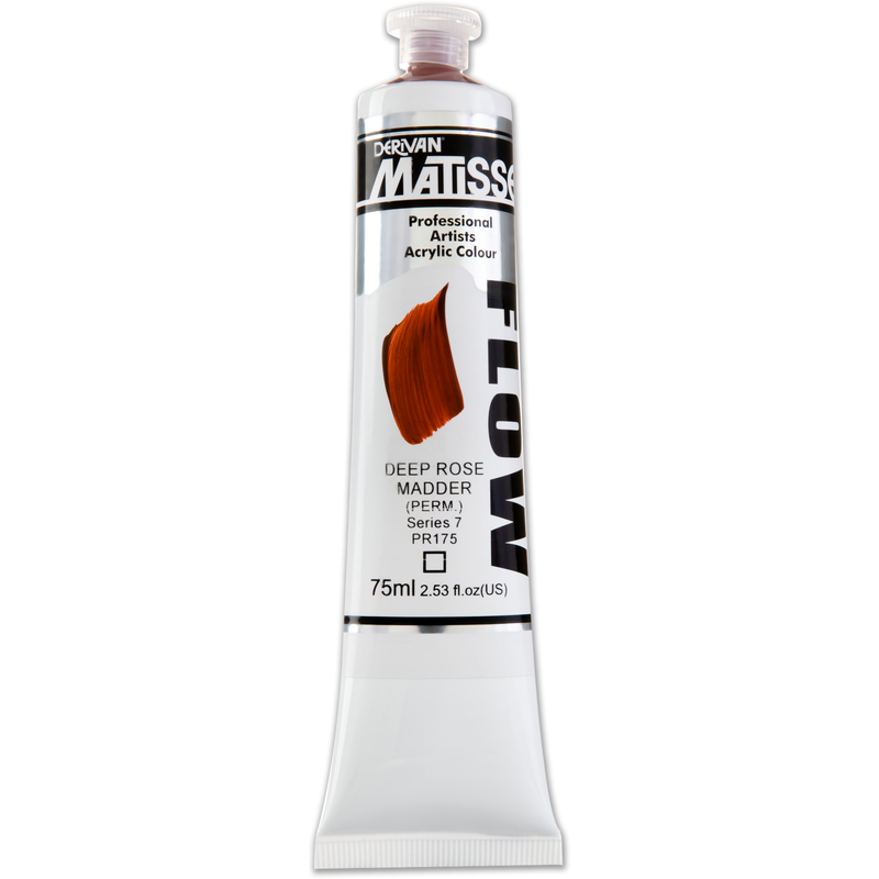 Light Gray Matisse Acrylic Paint  Flow S7 75mL Deep Rose Madder Perm Acrylic Paints