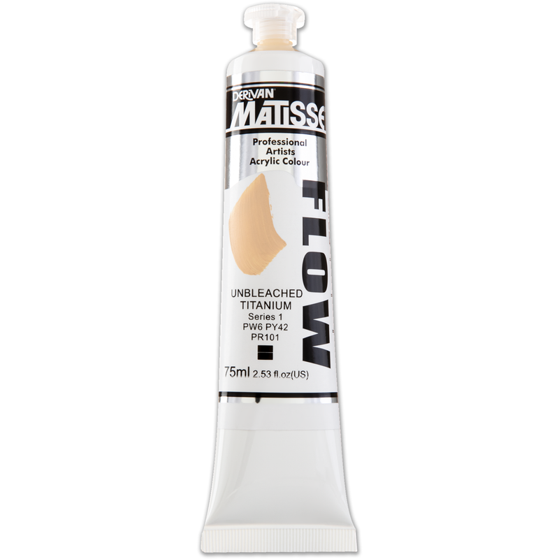 Light Gray Matisse Acrylic Paint  Flow S1 75mL Unbleached Titanium Acrylic Paints