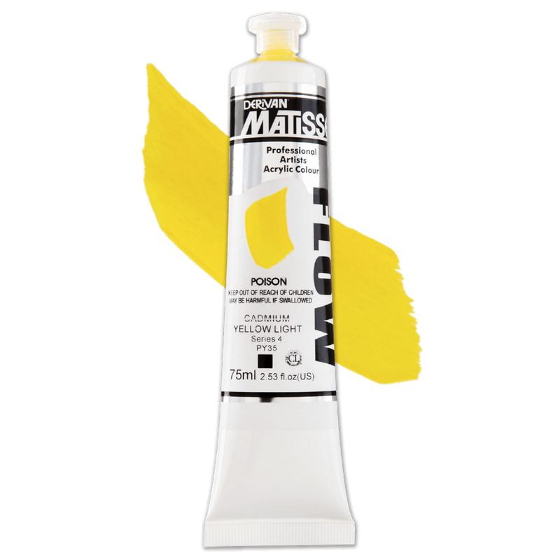 Lavender Matisse Acrylic Paint  Flow S4 75mL Cadmium Yellow Light Acrylic Paints