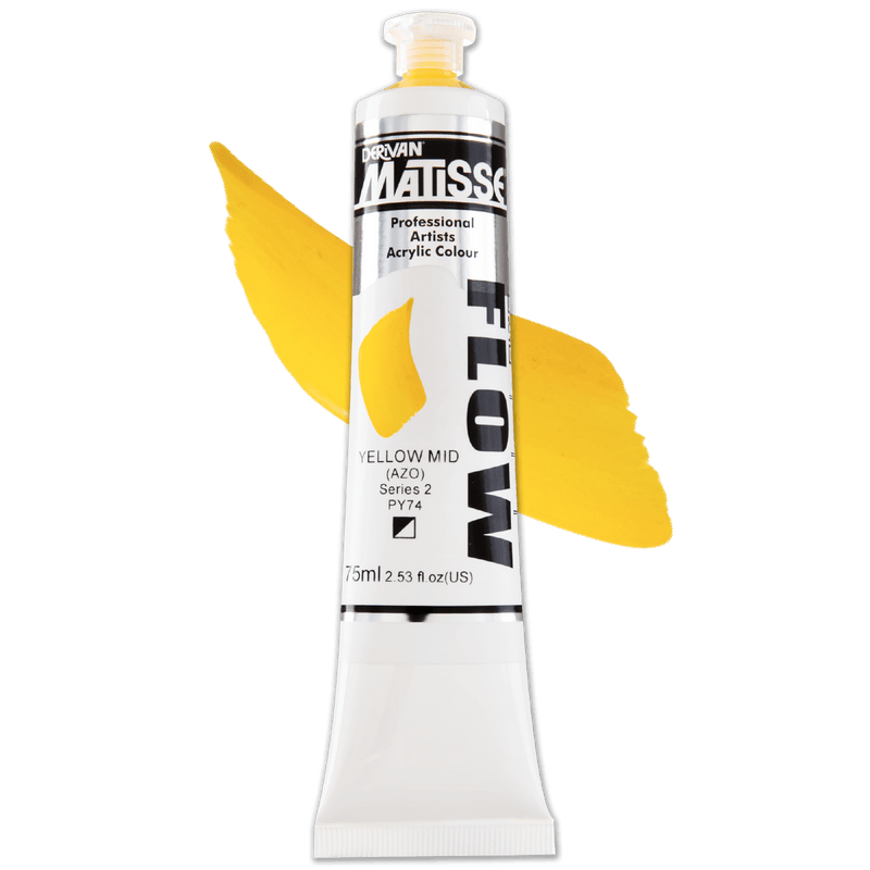 Beige Matisse Acrylic Paint  Flow S2 75mL Yellow Mid Azo Acrylic Paints