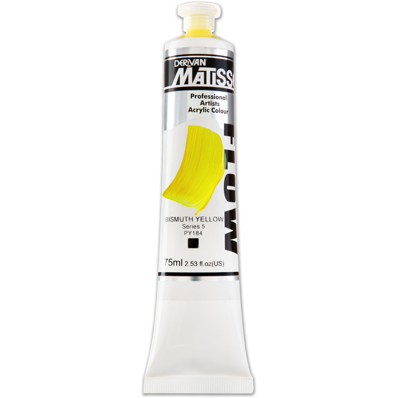 Beige Matisse Flow Acrylic Paint  Series 5   75mL Bismuth Yellow Acrylic Paints