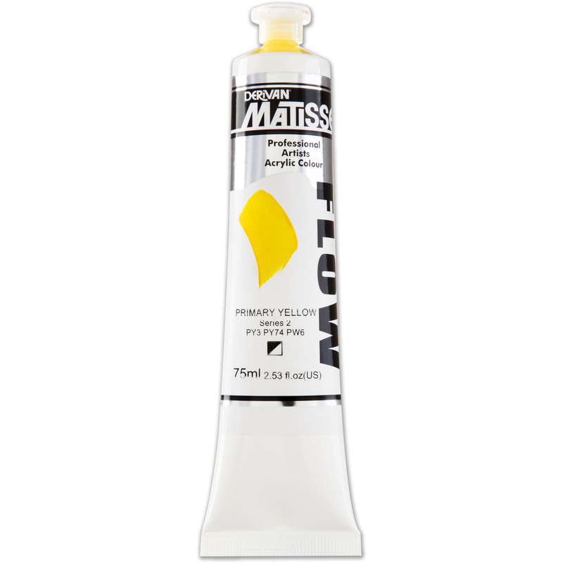 Beige Matisse Acrylic Paint  Flow S2 75mL Primary Yellow