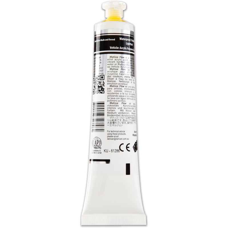 Beige Matisse Acrylic Paint  Flow S2 75mL Primary Yellow