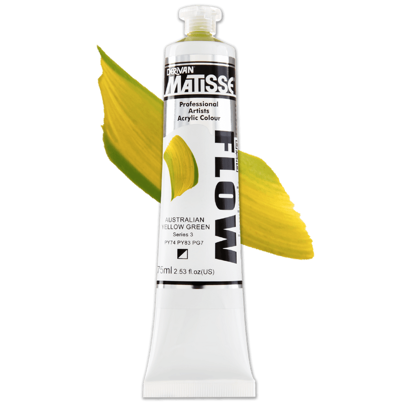 Lavender Matisse Acrylic Paint  Flow S3 75mL Aust Yellow Green Acrylic Paints