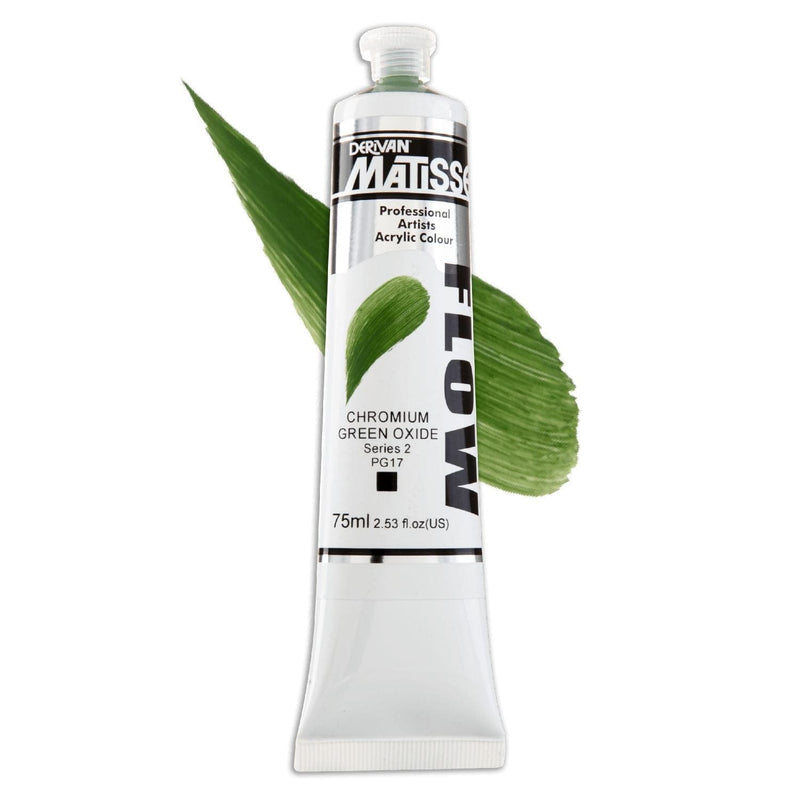 Dark Olive Green Matisse Acrylic Paint  Flow S2 75mL Chromium Green Oxide Acrylic Paints