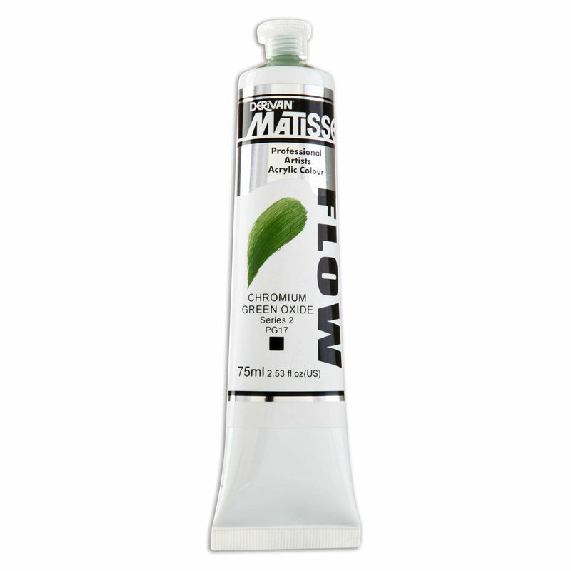 Gray Matisse Acrylic Paint  Flow S2 75mL Chromium Green Oxide Acrylic Paints