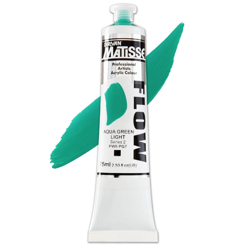 Light Sea Green Matisse Acrylic Paint  Flow S2 75mL Aqua Green Light Acrylic Paints