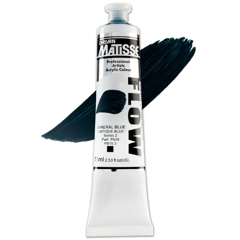 Dark Slate Gray Matisse Acrylic Paint  Flow S2 75mL Mineral Blue Acrylic Paints