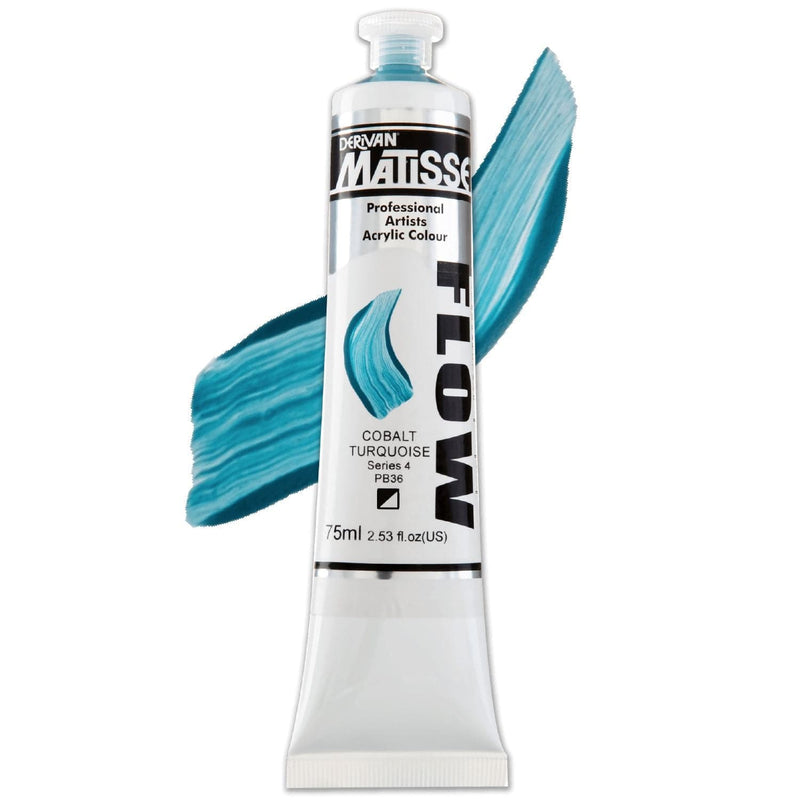 Light Sea Green Matisse Acrylic Paint  Flow S4 75mL Cobalt Turquoise Acrylic Paints