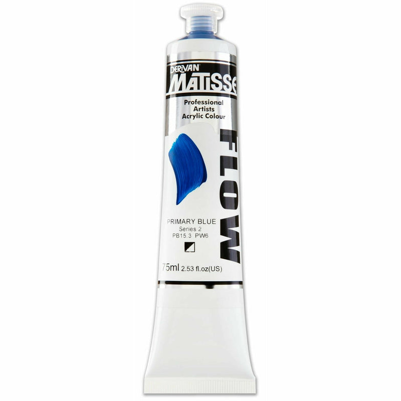 Gray Matisse Acrylic Paint  Flow S2 75mL Primary Blue Acrylic Paints