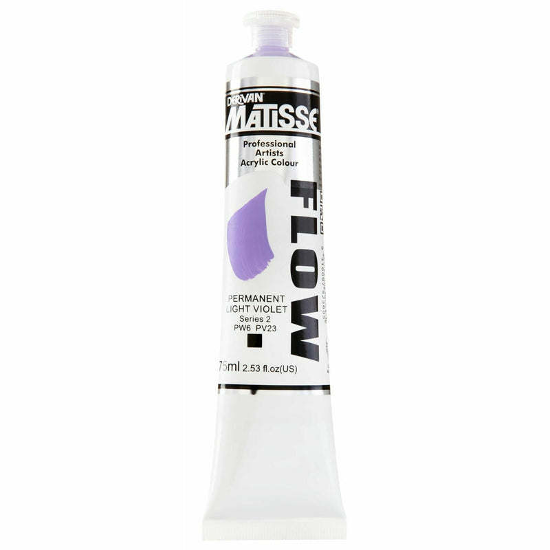 Lavender Matisse Acrylic Paint  Flow S2 75mL Permanent Light Violet Acrylic Paints