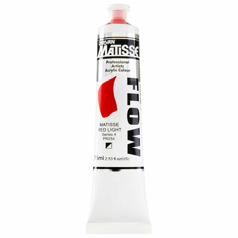 White Smoke Matisse Acrylic Paint  Flow S4 75mL Matisse Acrylic Paint  Red Light Acrylic Paints