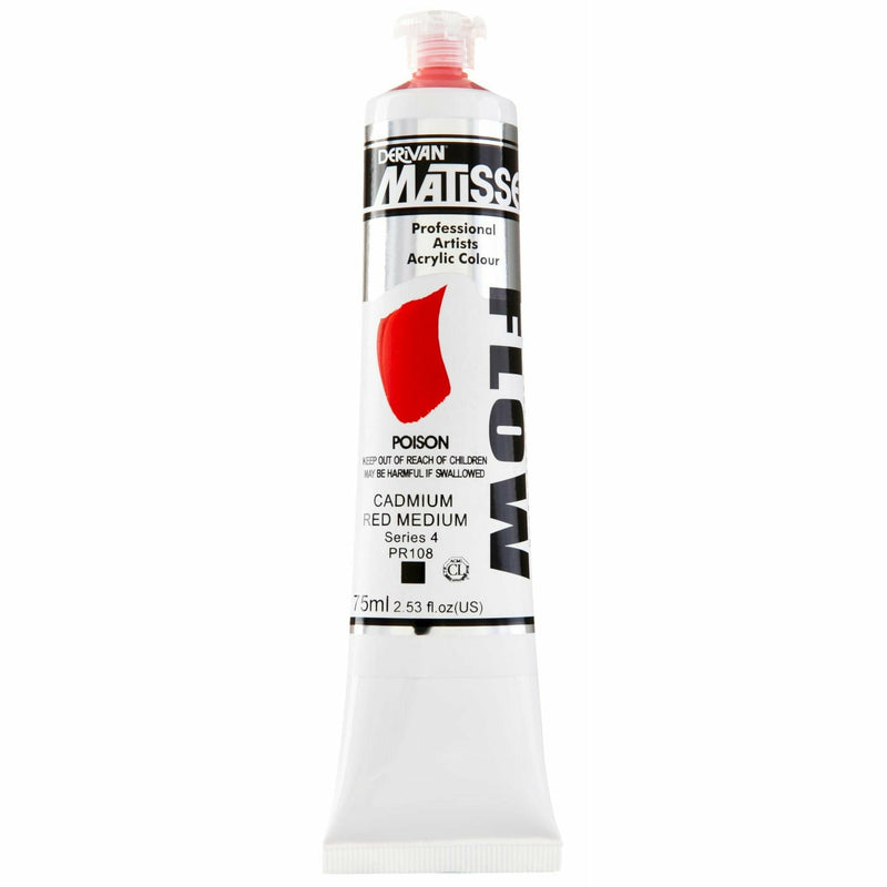 Lavender Matisse Acrylic Paint  Flow S4 75mL Cadmium Red Medium Acrylic Paints