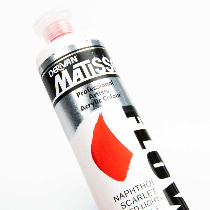 Orange Red Matisse Acrylic Paint  Flow S3 75mL Naphthol Scarlet Acrylic Paints