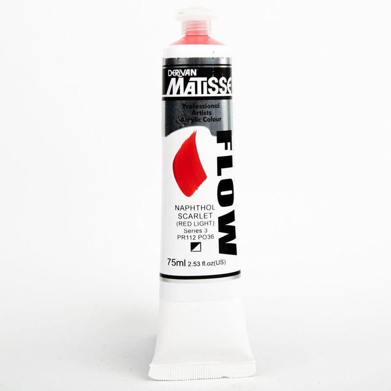Red Matisse Acrylic Paint  Flow S3 75mL Naphthol Scarlet Acrylic Paints