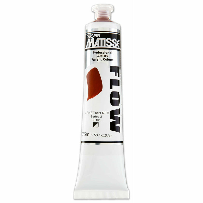 Gray Matisse Acrylic Paint  Flow S2 75mL Venetian Red Acrylic Paints