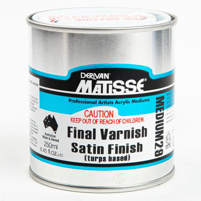 Deep Sky Blue Matisse Medium  Mm29 Satin Turps Based Varnish 250mL Acrylic Paints