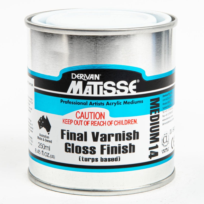 Deep Sky Blue Matisse Medium  Mm14 Final Varnish Gloss Finish 250mL Acrylic Paints