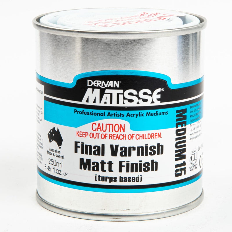 Deep Sky Blue Matisse Medium  Mm15 Final Varnish Matt Finish 250mL Acrylic Paints