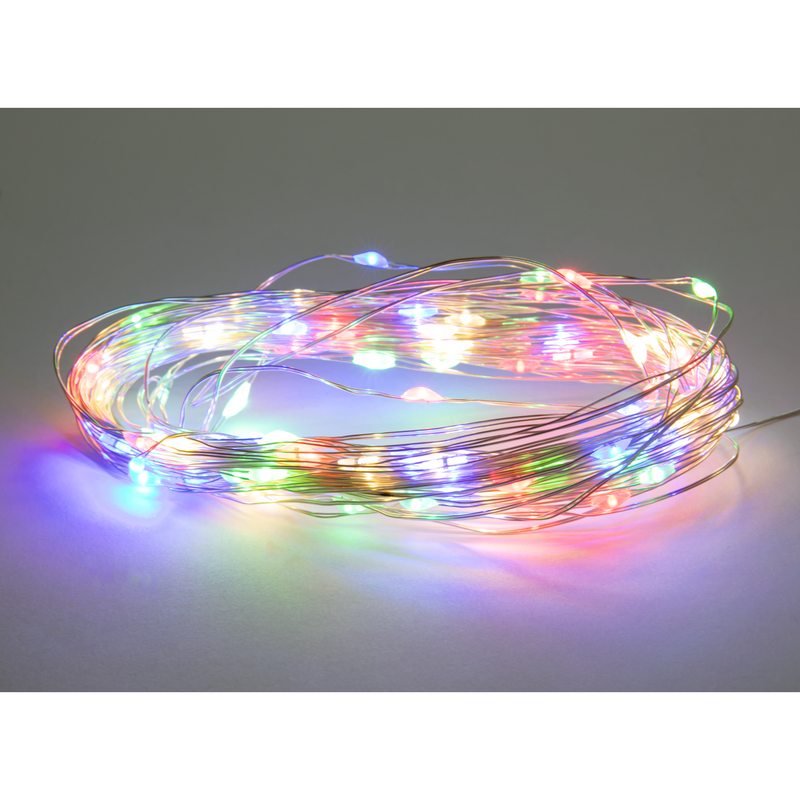 Slate Gray Light & Bright Christmas Lights Copper Wire-Multicolour, Battery Operated 2F (100 Pack) Christmas