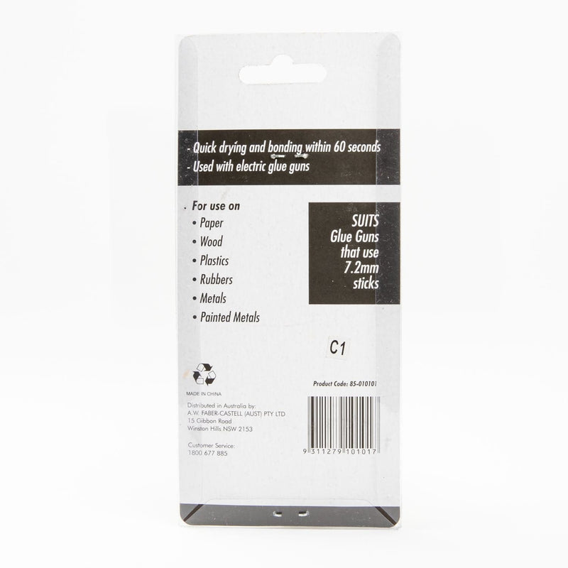 White Smoke UHU Clear Hot Melt Sticks 7.2mm – Card of 10 Sticks Glue Guns
