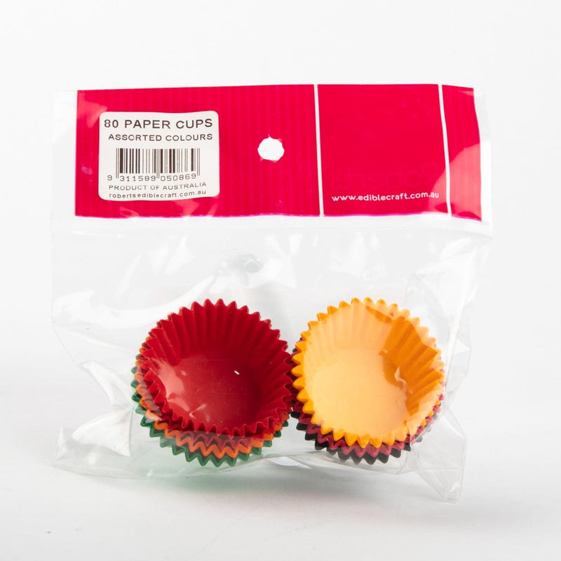 Dark Red Roberts Truffle Cups Paper Assorted Colour Small 80pc Chocolate Making Accessories