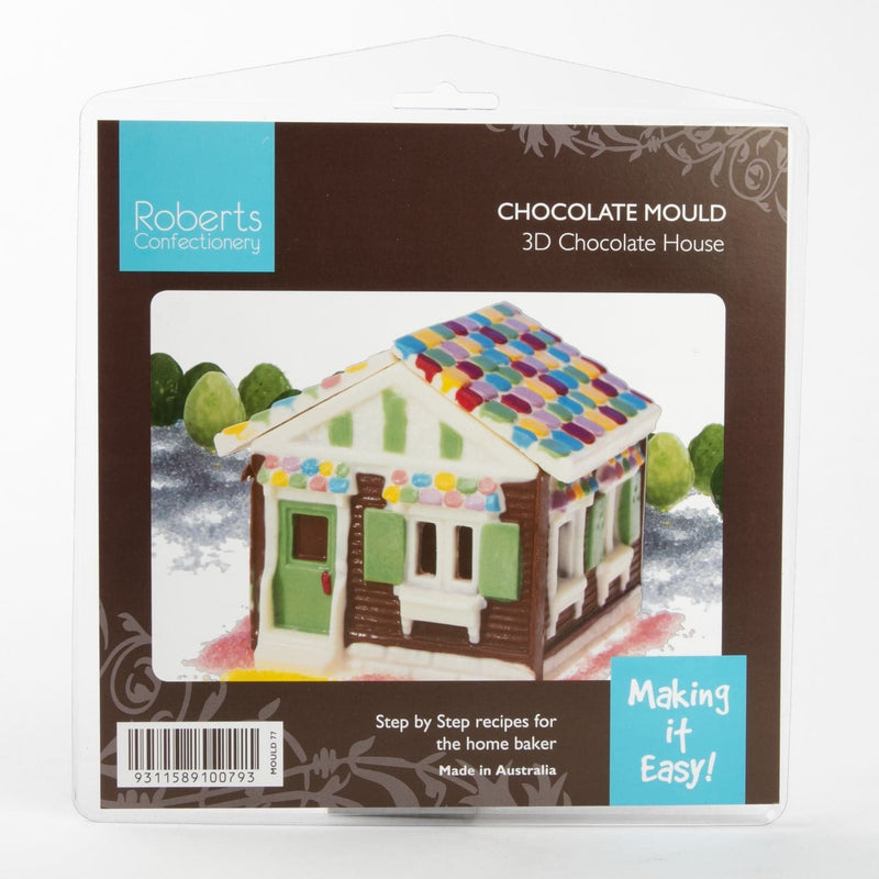 Dark Khaki Roberts Chocolate Mould 3D House Chocolate Moulds