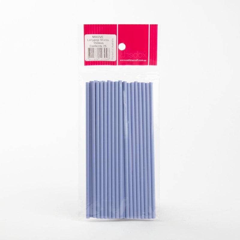 Dark Gray Roberts Lollypop Sticks Mauve 150mm 25pc Chocolate Making Accessories