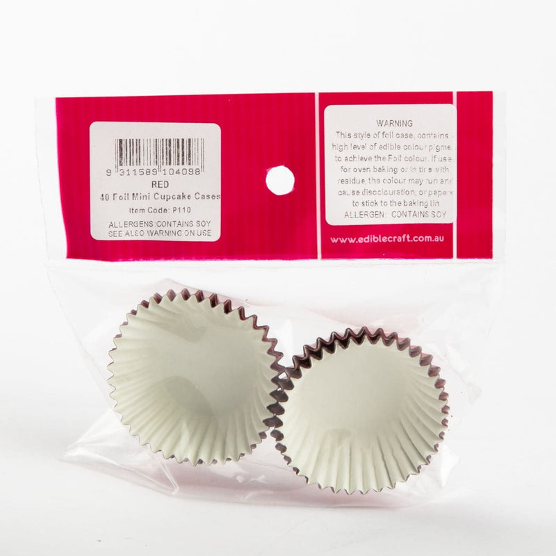 Firebrick Roberts Truffle Cups Foil Red Small 40pc Chocolate Making Accessories