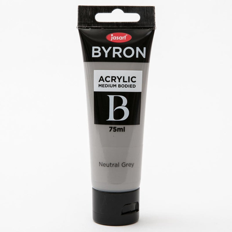 White Smoke Jasart Byron Acrylic Paint 75ml Tube - Grey Acrylic Paints