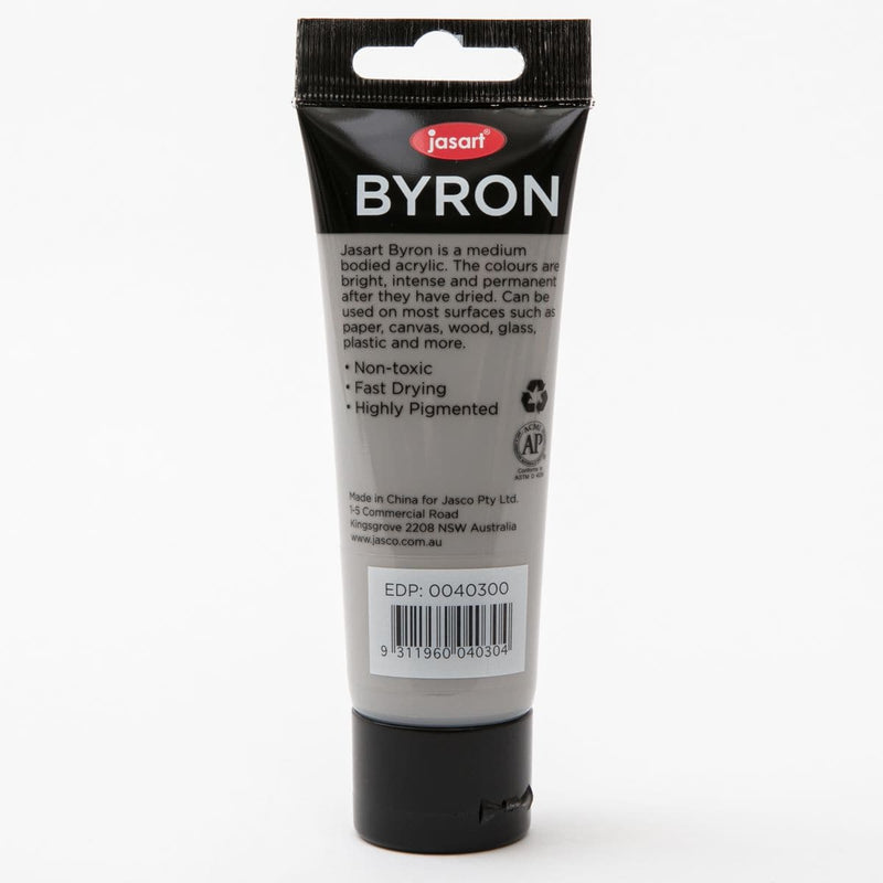 White Smoke Jasart Byron Acrylic Paint 75ml Tube - Grey Acrylic Paints