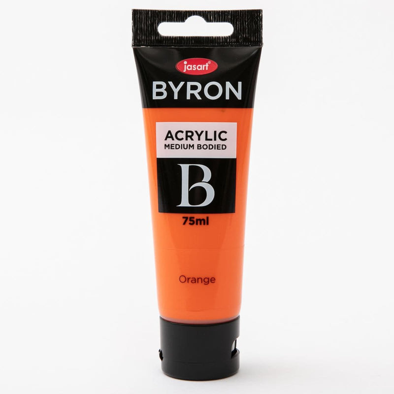 White Smoke Jasart Byron Acrylic Paint 75ml Tube - Orange Acrylic Paints