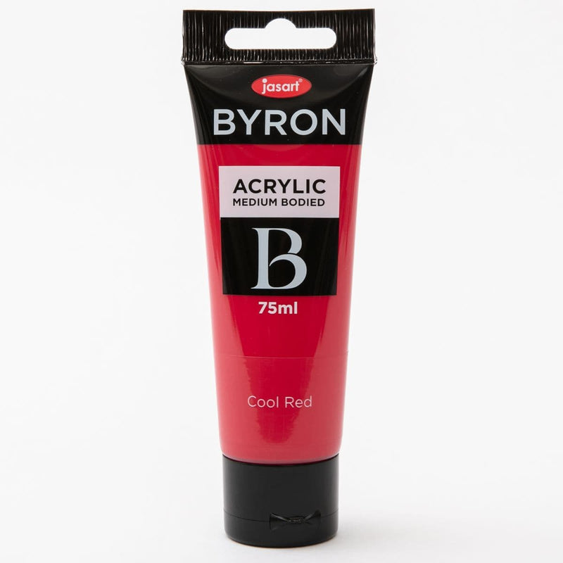 White Smoke Jasart Byron Acrylic Paint 75ml Tube - Red Acrylic Paints