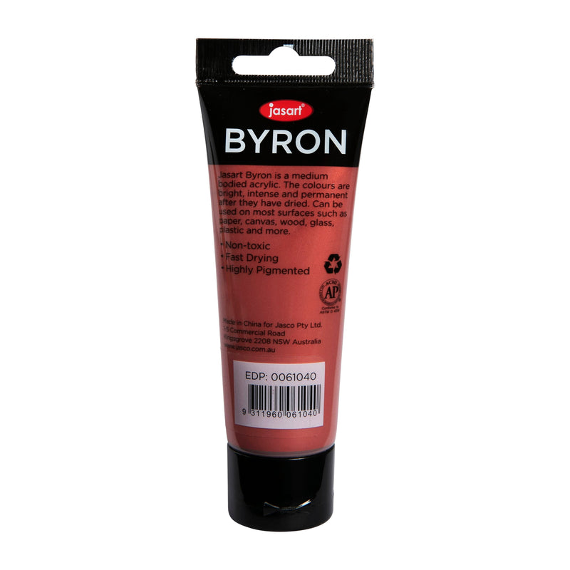 Black Jasart Byron Acrylic Paint 75ml Tube - Copper Acrylic Paints